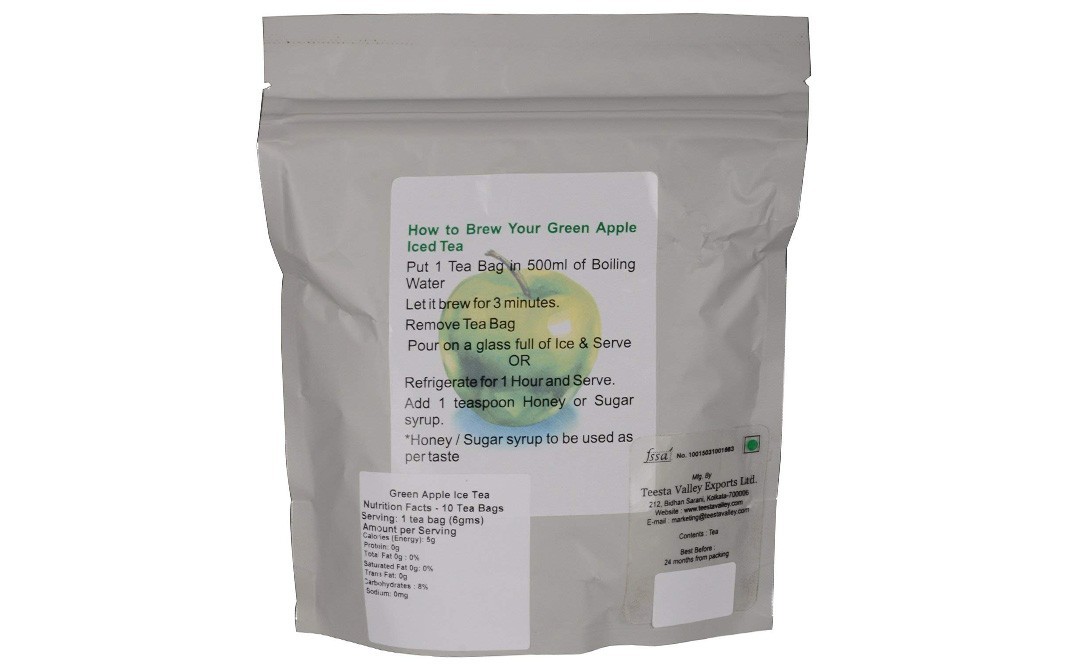 Teesta Valley Tea Green Apple Ice Tea    Pack  59 grams